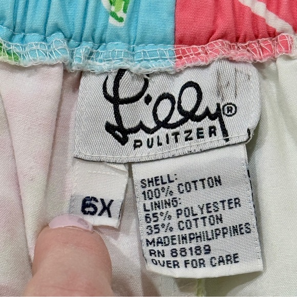 Lilly Pulitzer Patchwork Print Pants 6X - Picture 7 of 8